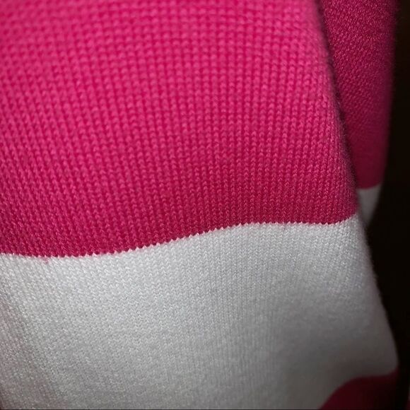 Tommy Hilfiger pink/ white striped cardigan size S - Picture 3 of 8